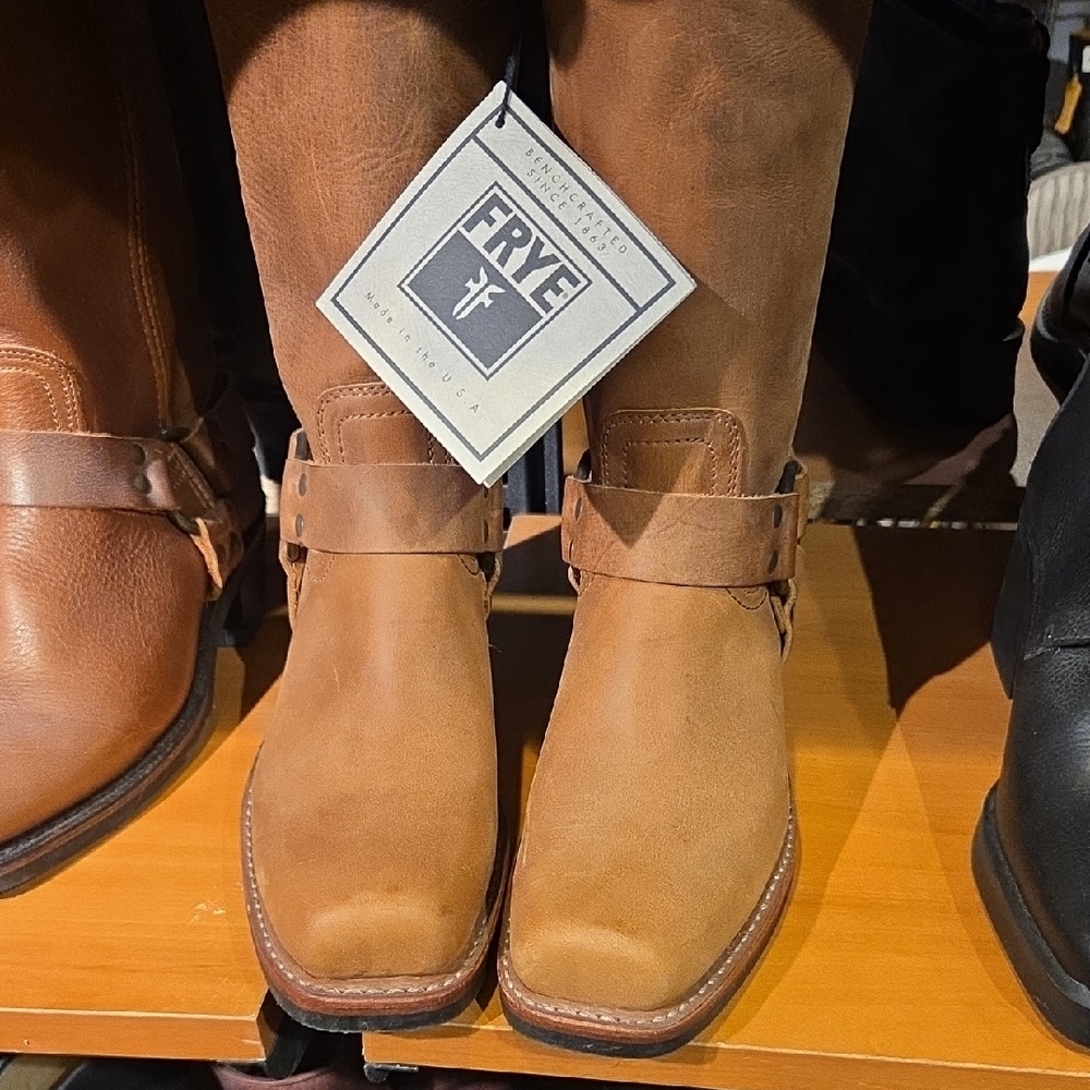 Ladies Frye TAN Harness Boots